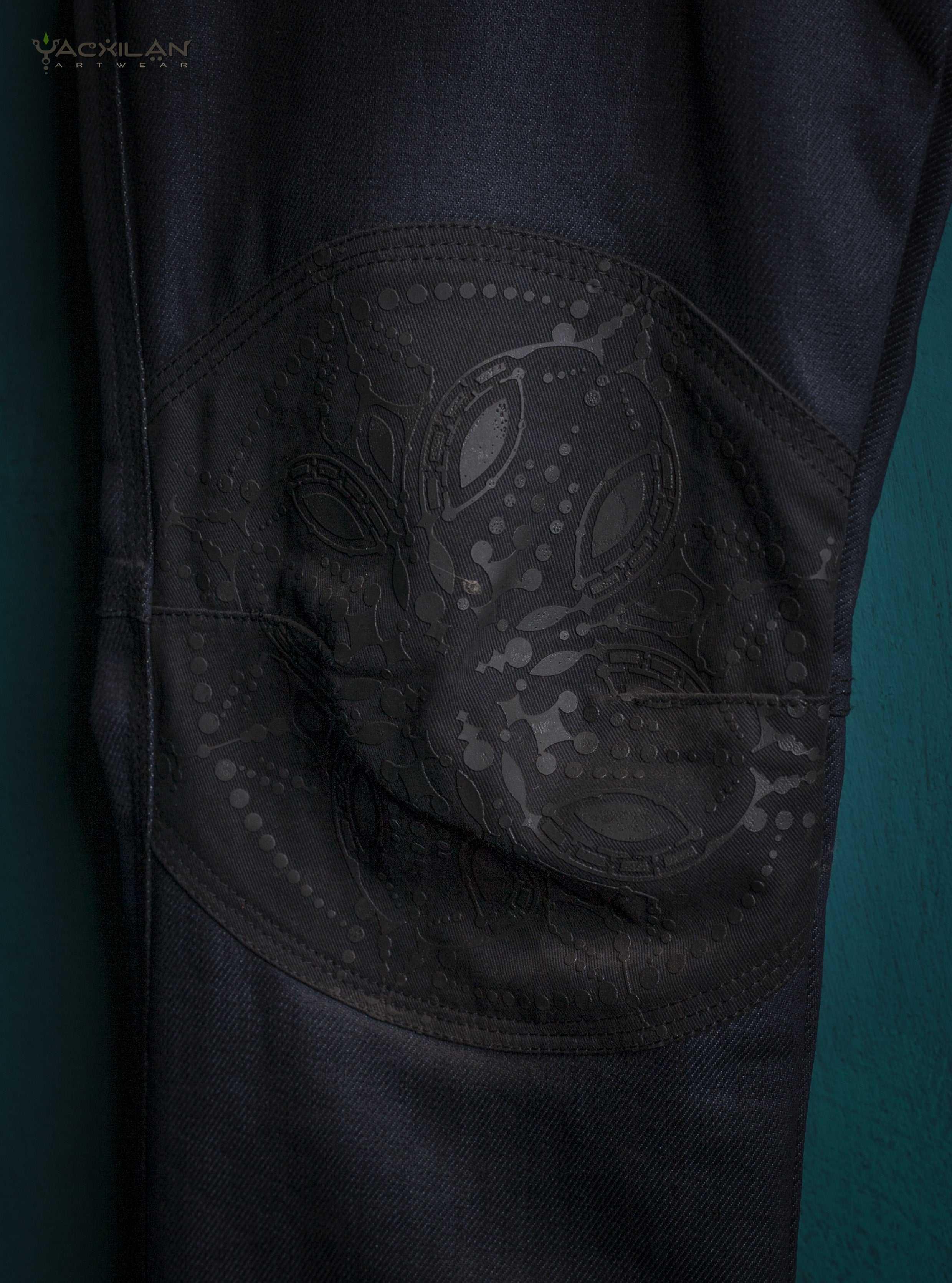 Pants Men - NEW BLACK WAXED DENIM - Yacxilan Artwear