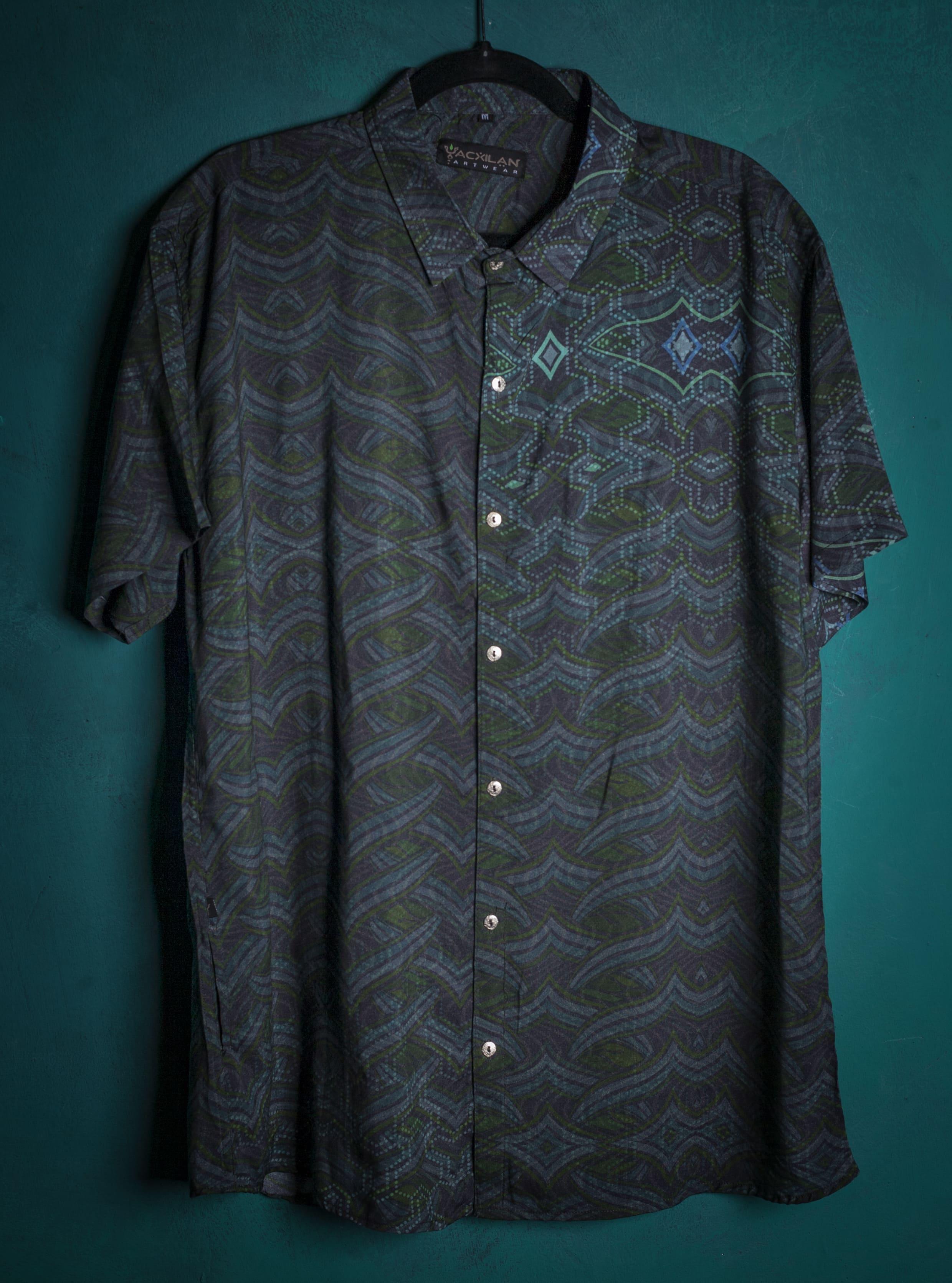 Shirt Men Half Sleeves / Bamboo - XOCOLATL - Yacxilan Artwear