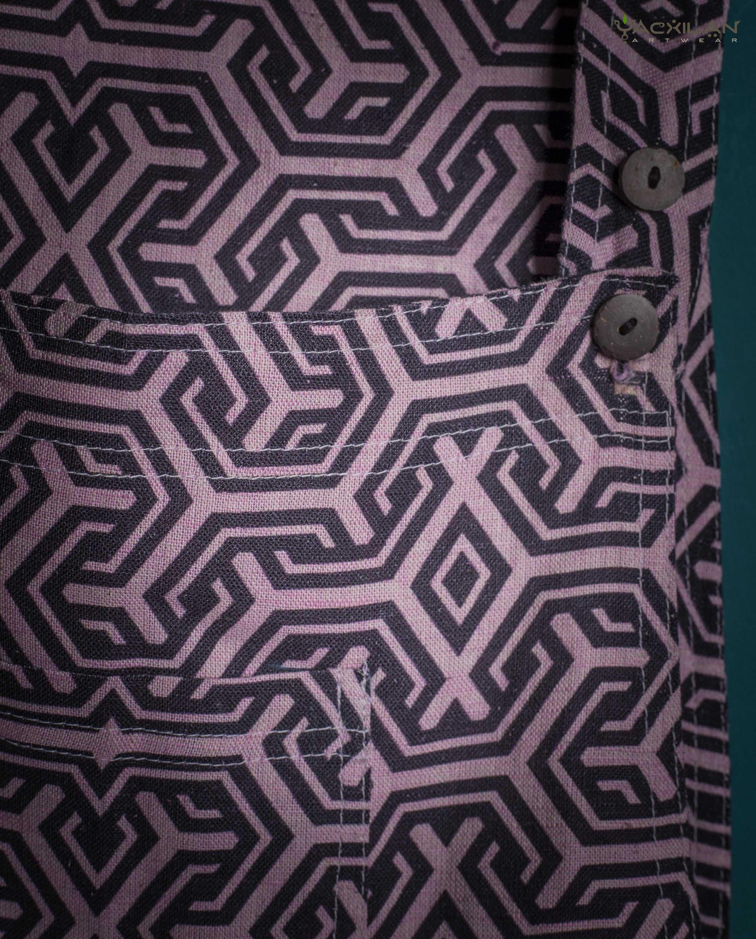 Overall Woman / Linen Printed - Pink TRIPIBO - Yacxilan Artwear