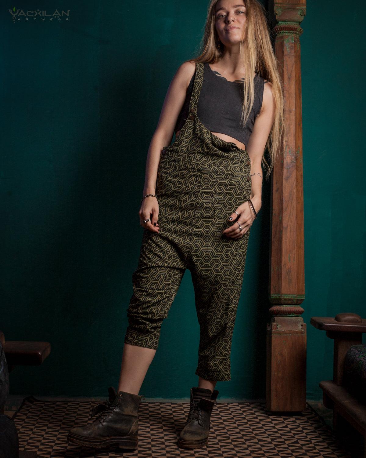 Overall Woman / Silk Slub - Olive TRIPIBO - Yacxilan Artwear