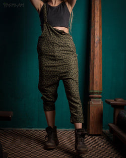 Overall Woman / Silk Slub - Olive TRIPIBO - Yacxilan Artwear