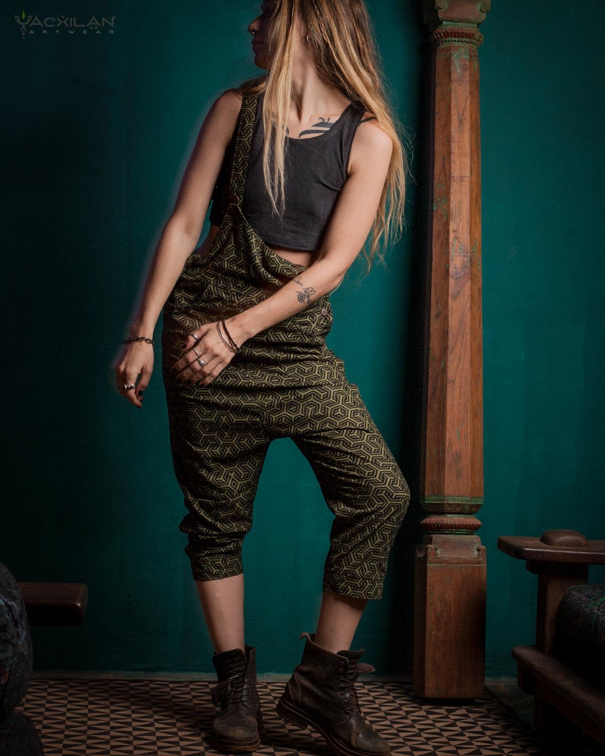 Overall Woman / Silk Slub - Olive TRIPIBO - Yacxilan Artwear