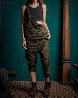 Overall Woman / Silk Slub - Olive TRIPIBO - Yacxilan Artwear