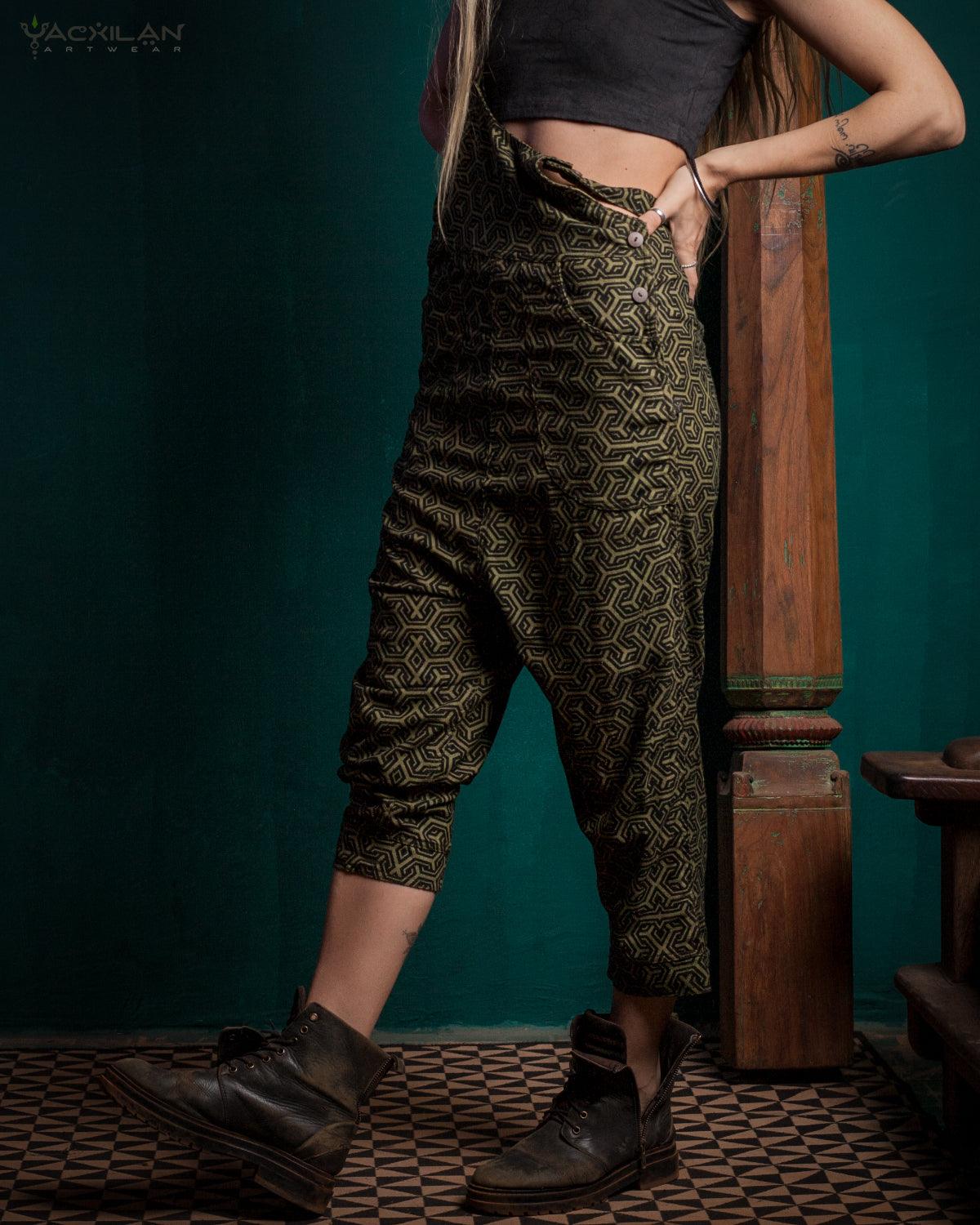 Overall Woman / Silk Slub - Olive TRIPIBO - Yacxilan Artwear