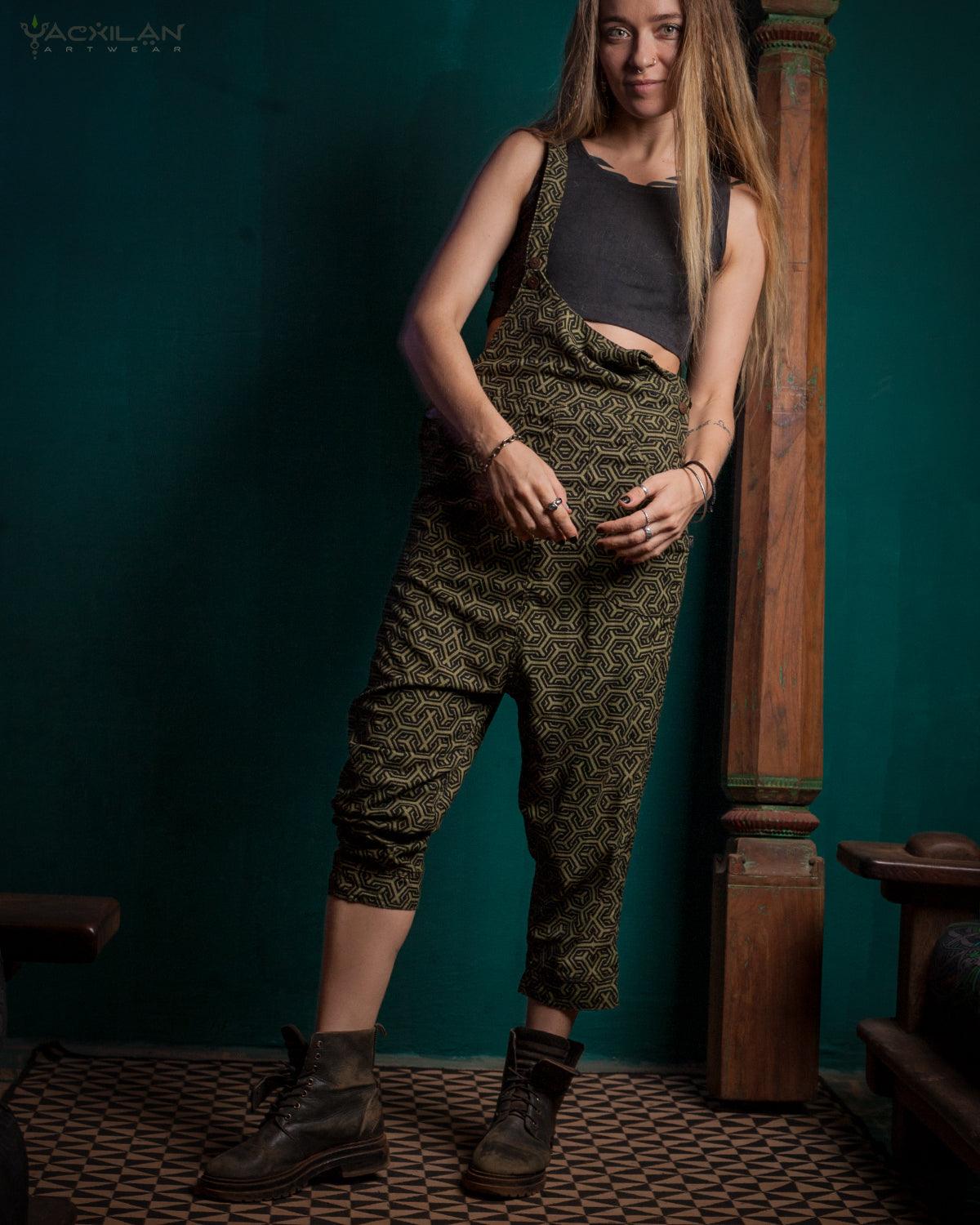 Overall Woman / Silk Slub - Olive TRIPIBO - Yacxilan Artwear