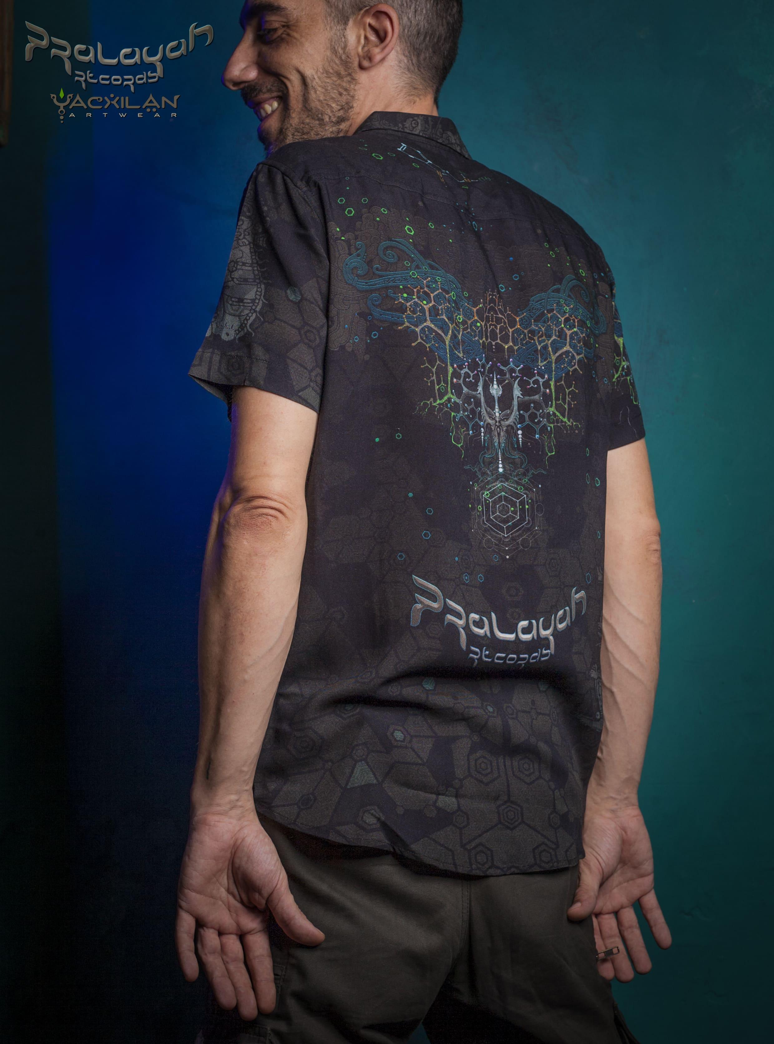 Shirt Men Half Sleeves / Viscose - PRALAYAH - Yacxilan Artwear