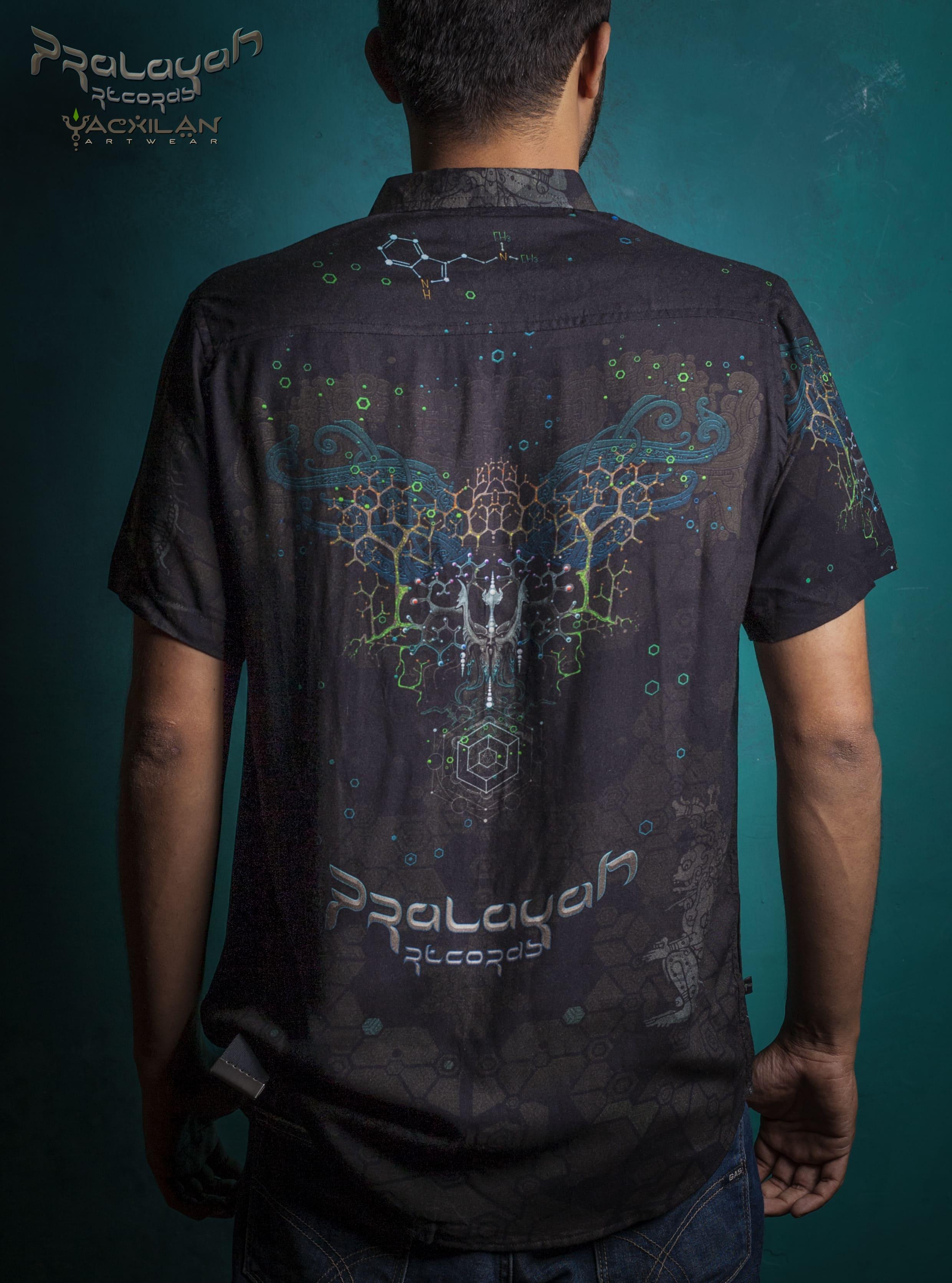 Shirt Men Half Sleeves / Viscose - PRALAYAH - Yacxilan Artwear