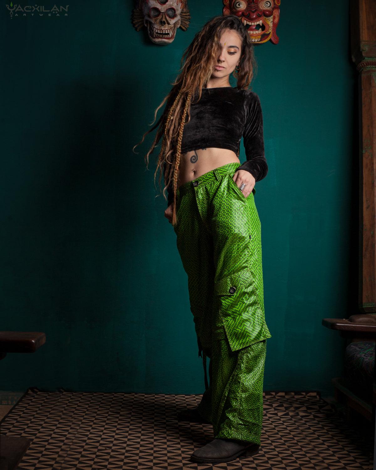 Pants Woman / Sky Alien Green - DMTICIOUS - Yacxilan Artwear