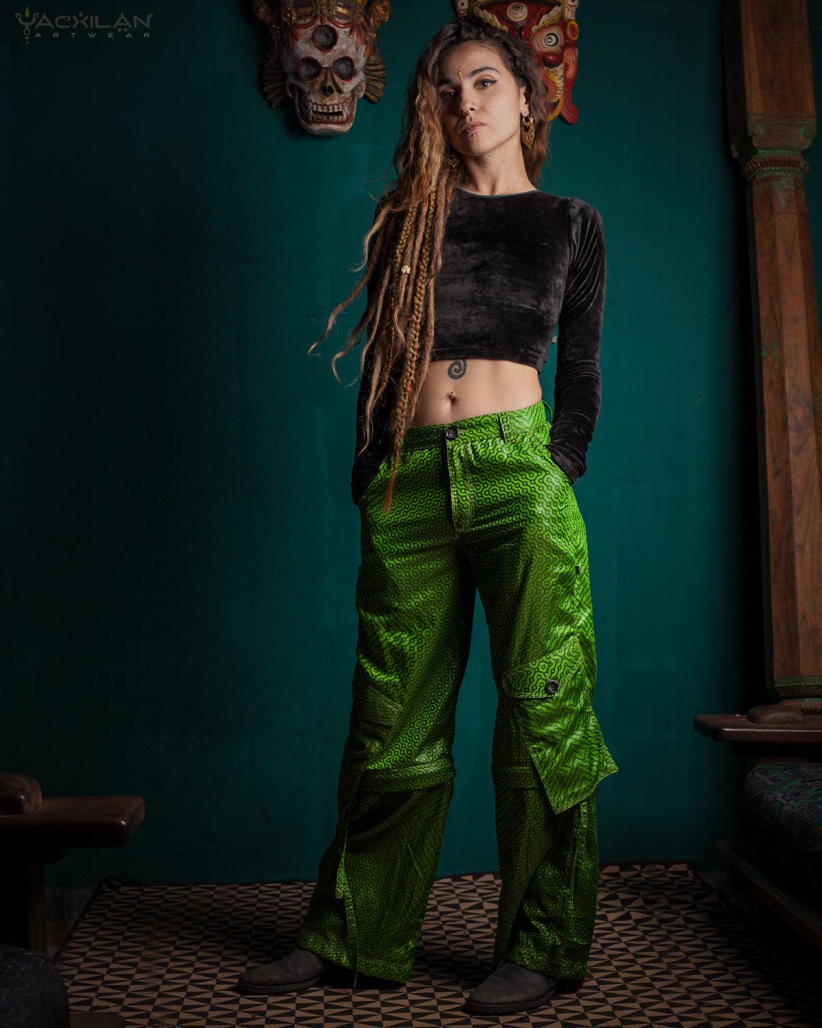 Pants Woman / Sky Alien Green - DMTICIOUS - Yacxilan Artwear