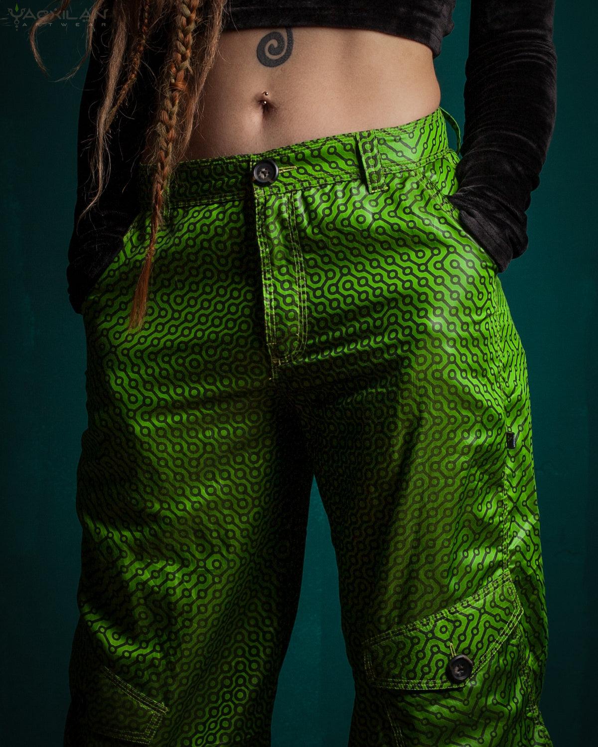 Pants Woman / Sky Alien Green - DMTICIOUS - Yacxilan Artwear