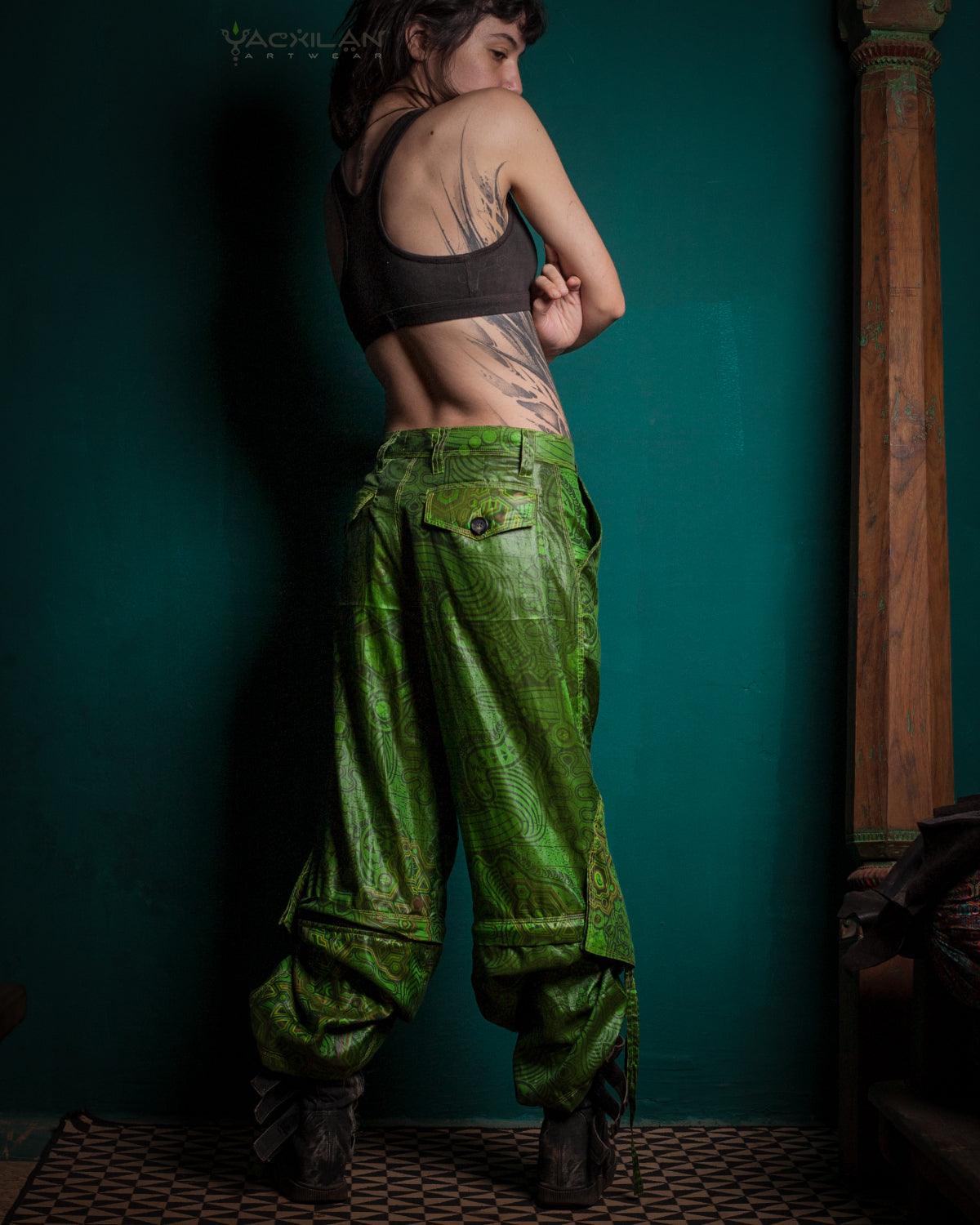 Pants Woman / Sky Alien Green - ATLANTIS - Yacxilan Artwear