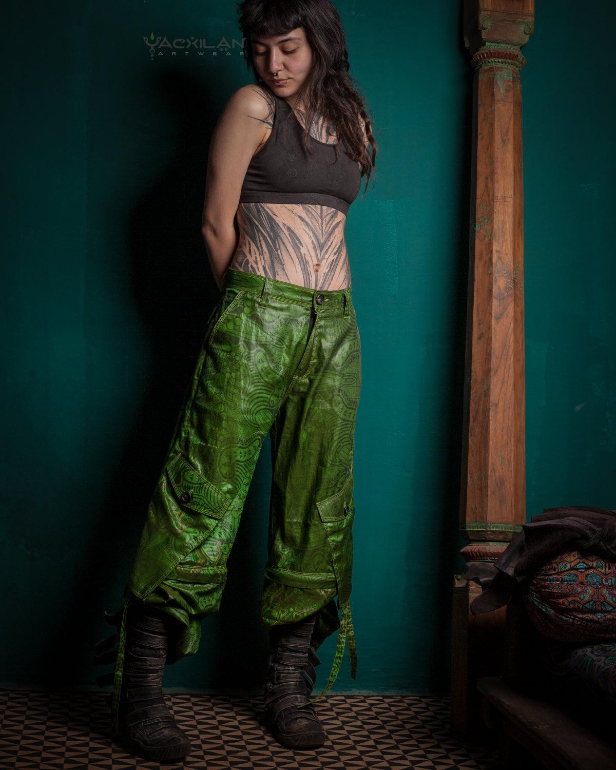 Pants Woman / Sky Alien Green - ATLANTIS - Yacxilan Artwear