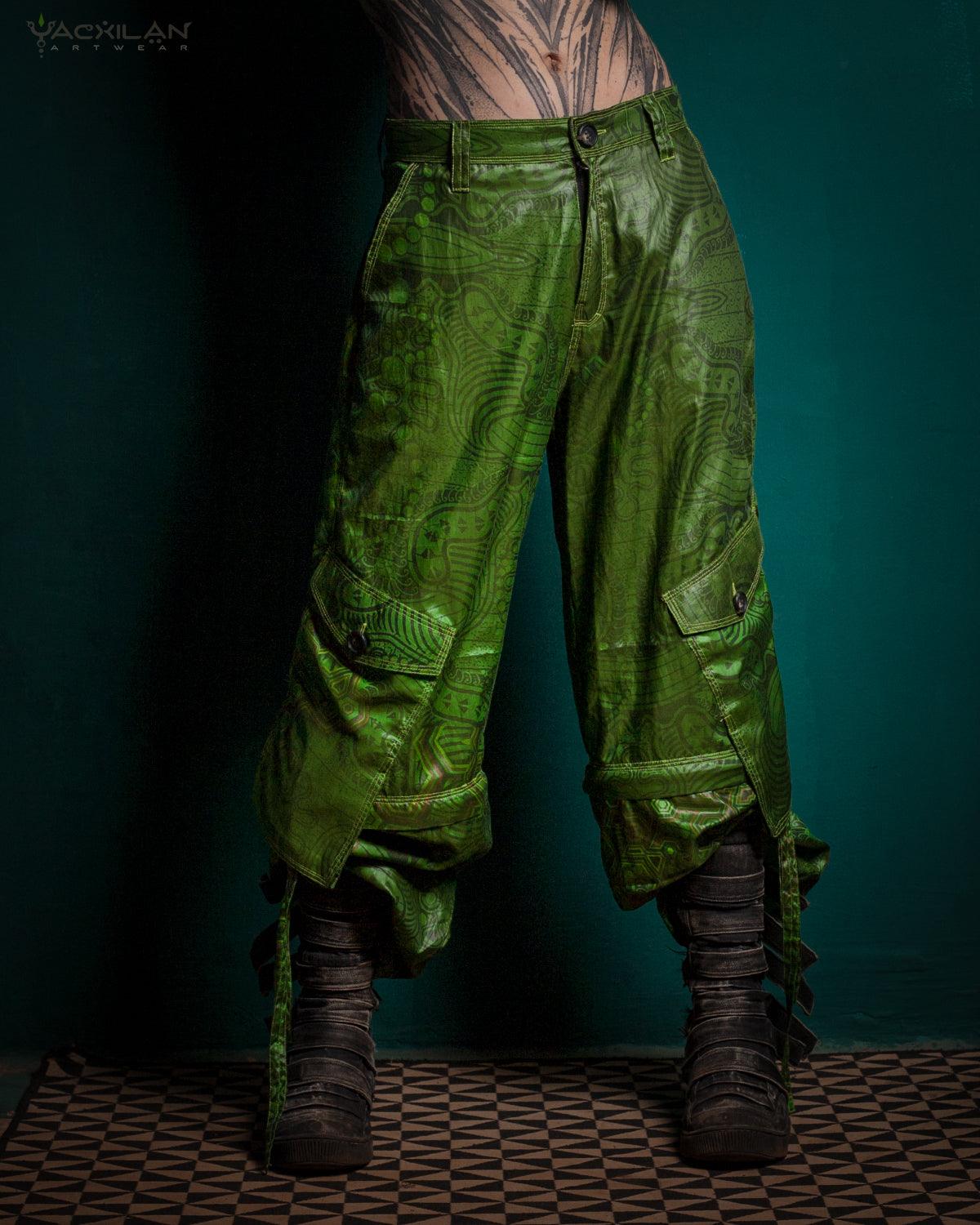 Pants Woman / Sky Alien Green - ATLANTIS - Yacxilan Artwear