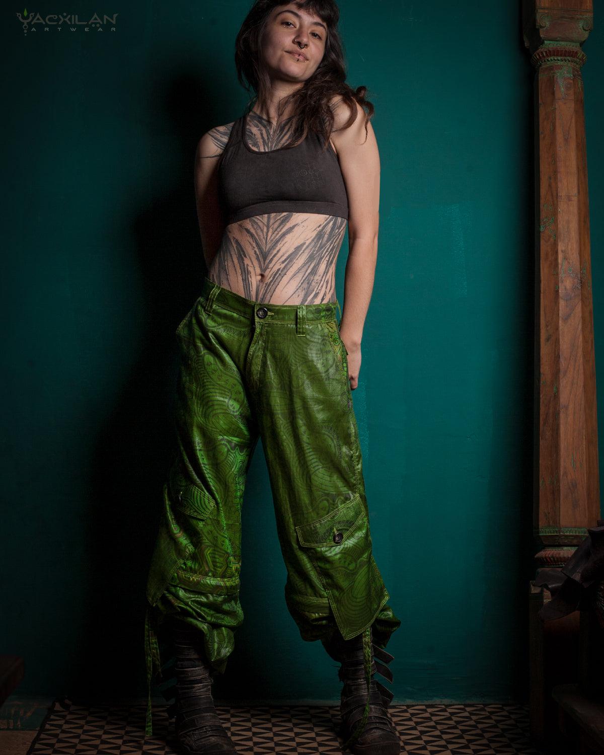 Pants Woman / Sky Alien Green - ATLANTIS - Yacxilan Artwear