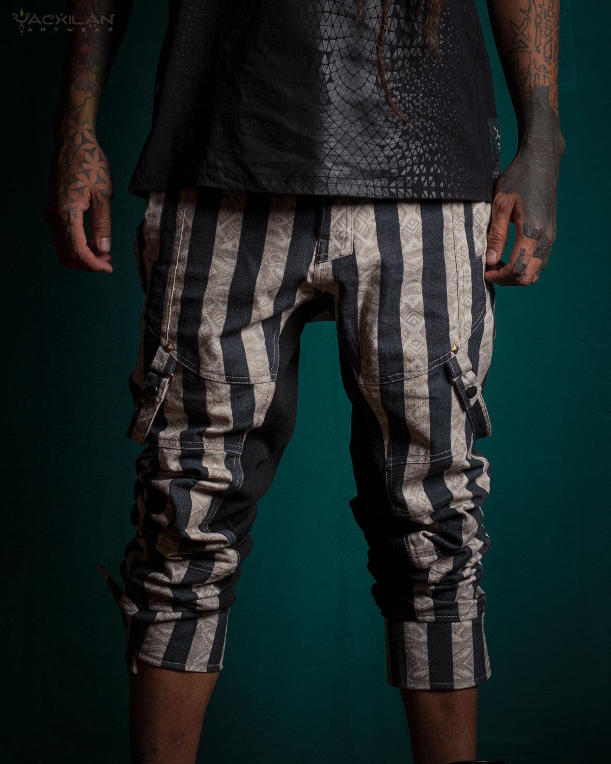 Pants Men Pirate / Thick Linen Printed - CIRKUS FREAK - Yacxilan Artwear