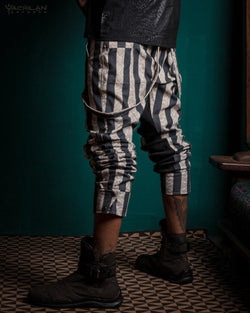 Pants Men Pirate / Thick Linen Printed - CIRKUS FREAK - Yacxilan Artwear