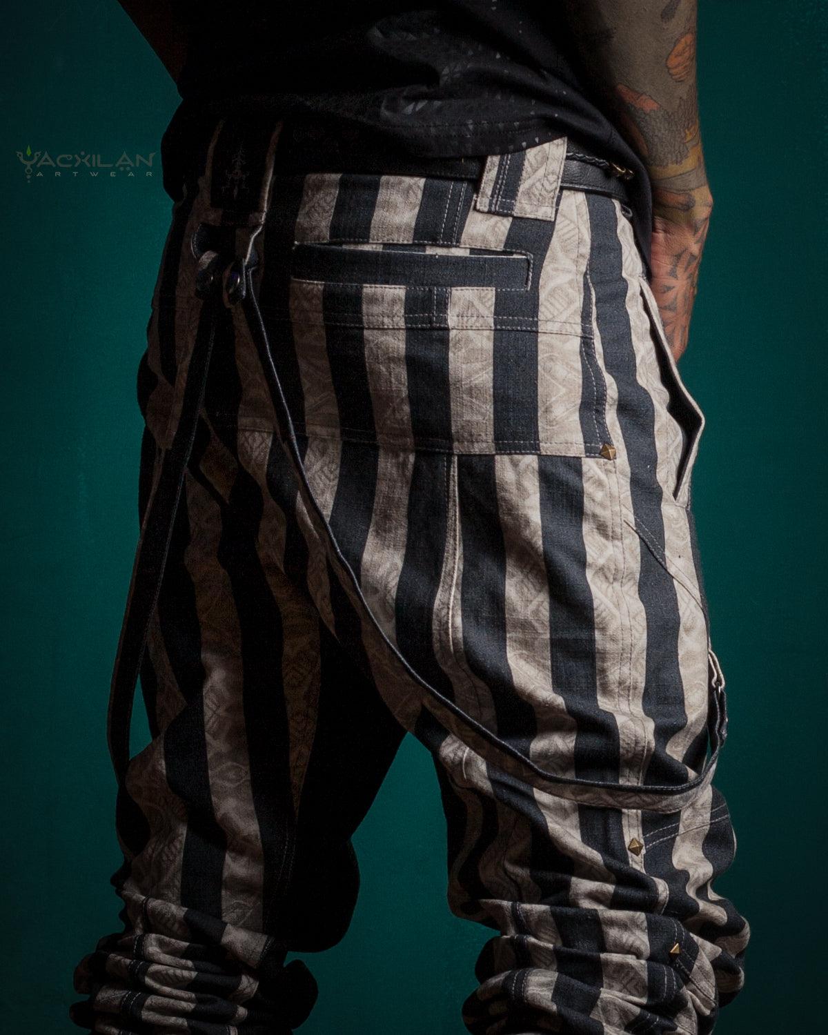 Pants Men Pirate / Thick Linen Printed - CIRKUS FREAK - Yacxilan Artwear