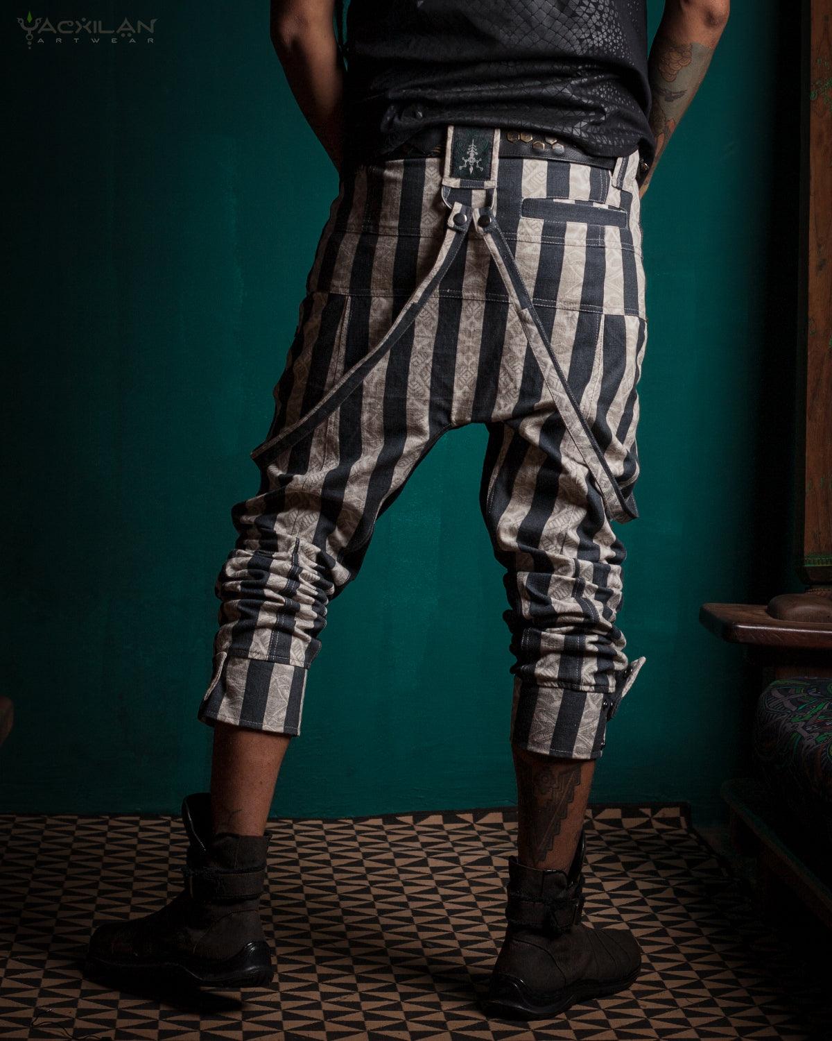 Pants Men Pirate / Thick Linen Printed - CIRKUS FREAK - Yacxilan Artwear