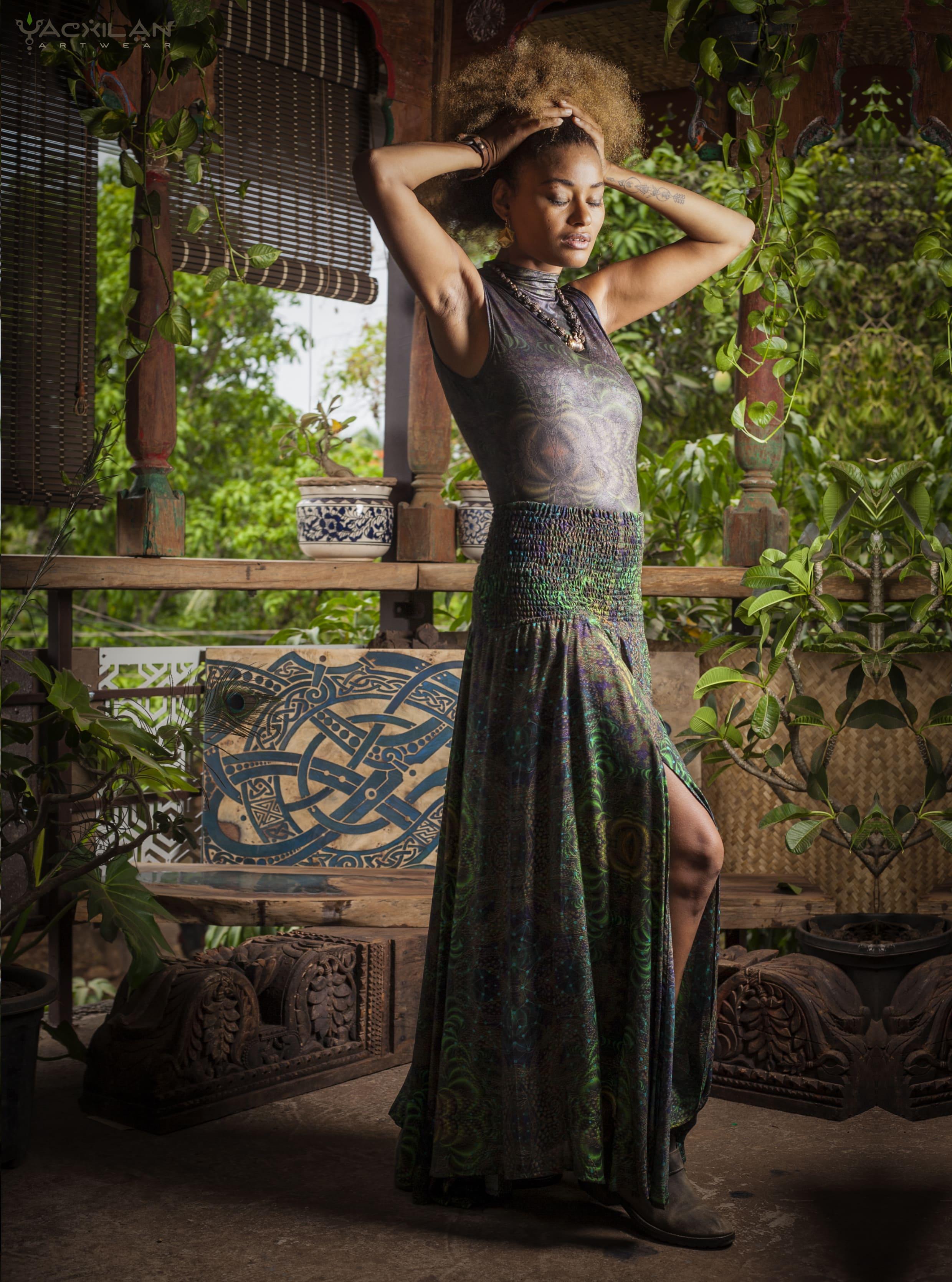 Gipsy Long Skirt / Bamboo - ENTMOOT - Yacxilan Artwear