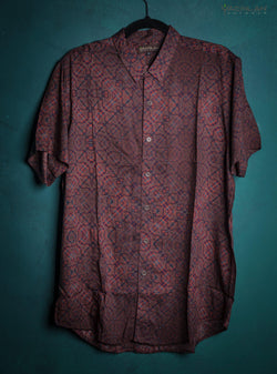 Shirt Men Half Sleeves / Bamboo - Dark REDERDELIKS - Yacxilan Artwear