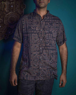 Shirt Men Half Sleeves / Viscose - ELDERS - Yacxilan Artwear