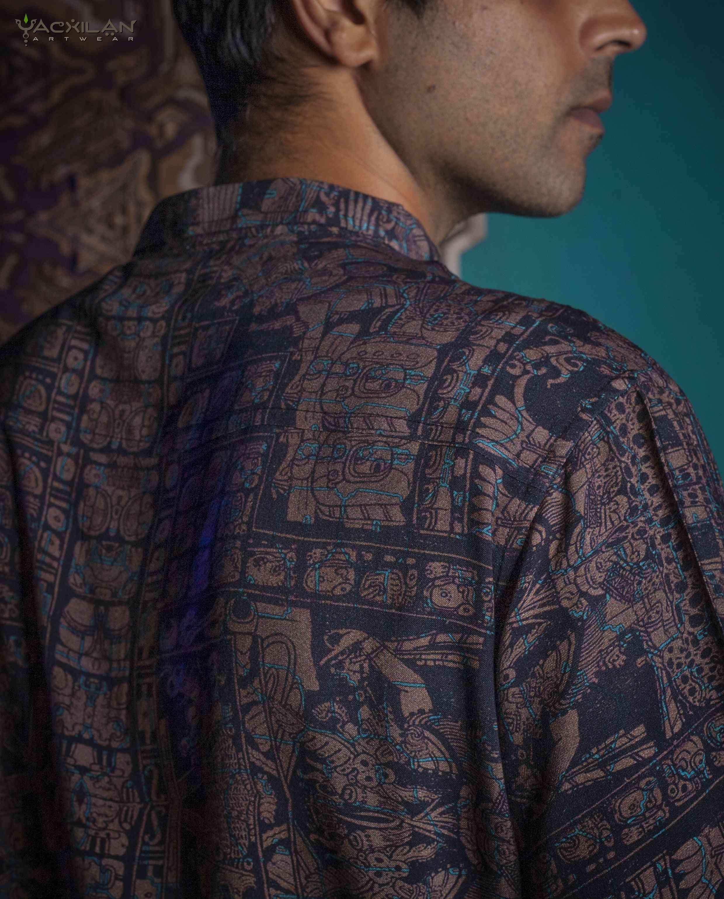 Shirt Men Half Sleeves / Viscose - ELDERS - Yacxilan Artwear