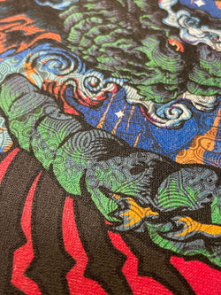 T-Shirt Men / Organic Cotton Black - Sangoma GODZILLA SUN - Yacxilan Artwear