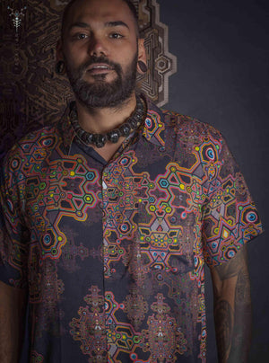Shirt Men Half Sleeves / Bamboo - DEMETRIO Yacxilan Artwear