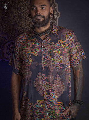 Shirt Men Half Sleeves / Bamboo - DEMETRIO Yacxilan Artwear