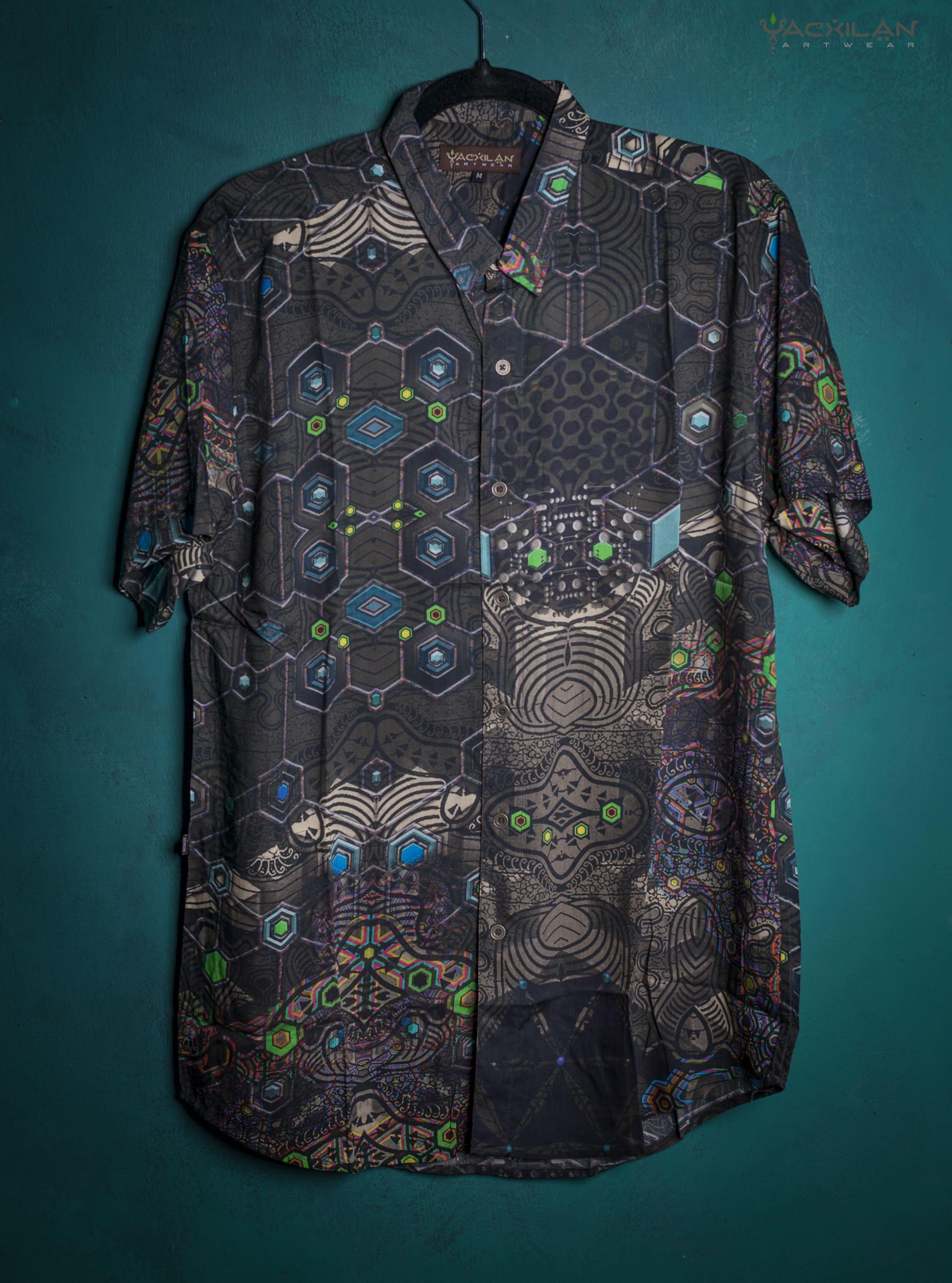 Shirt Men Half Sleeves / Bamboo - PSYGALAK Yacxilan Artwear