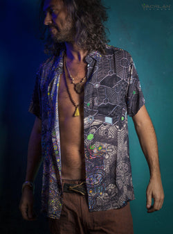 Shirt Men Half Sleeves / Bamboo - PSYGALAK Yacxilan Artwear