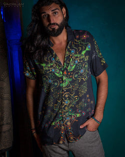 Shirt Men Half Sleeves / Bamboo - ALIENIPIBOSKY - Yacxilan Artwear