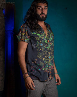 Shirt Men Half Sleeves / Bamboo - ALIENIPIBOSKY - Yacxilan Artwear