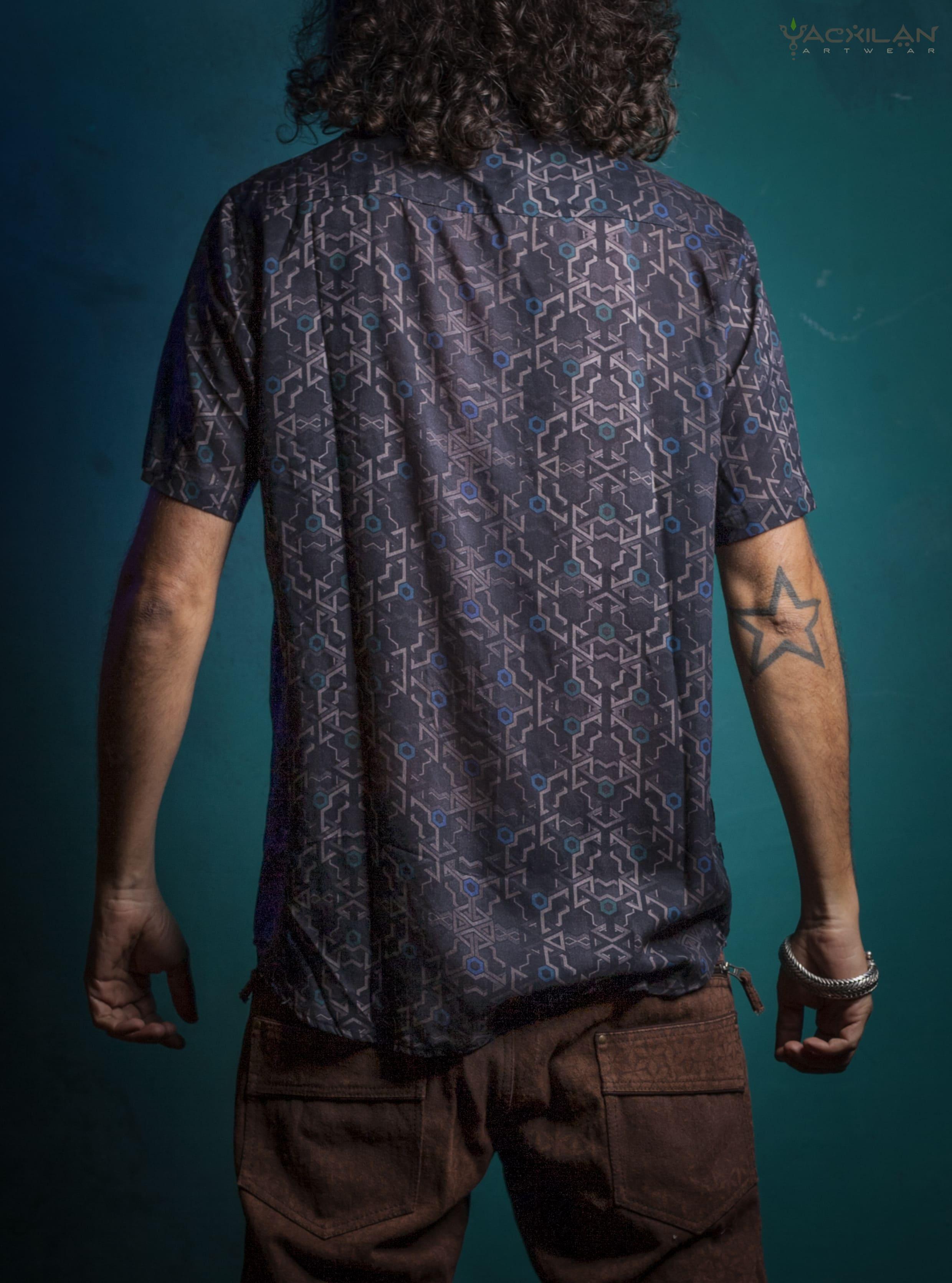 Shirt Men Half Sleeves / Bamboo - CUBIX - Yacxilan Artwear