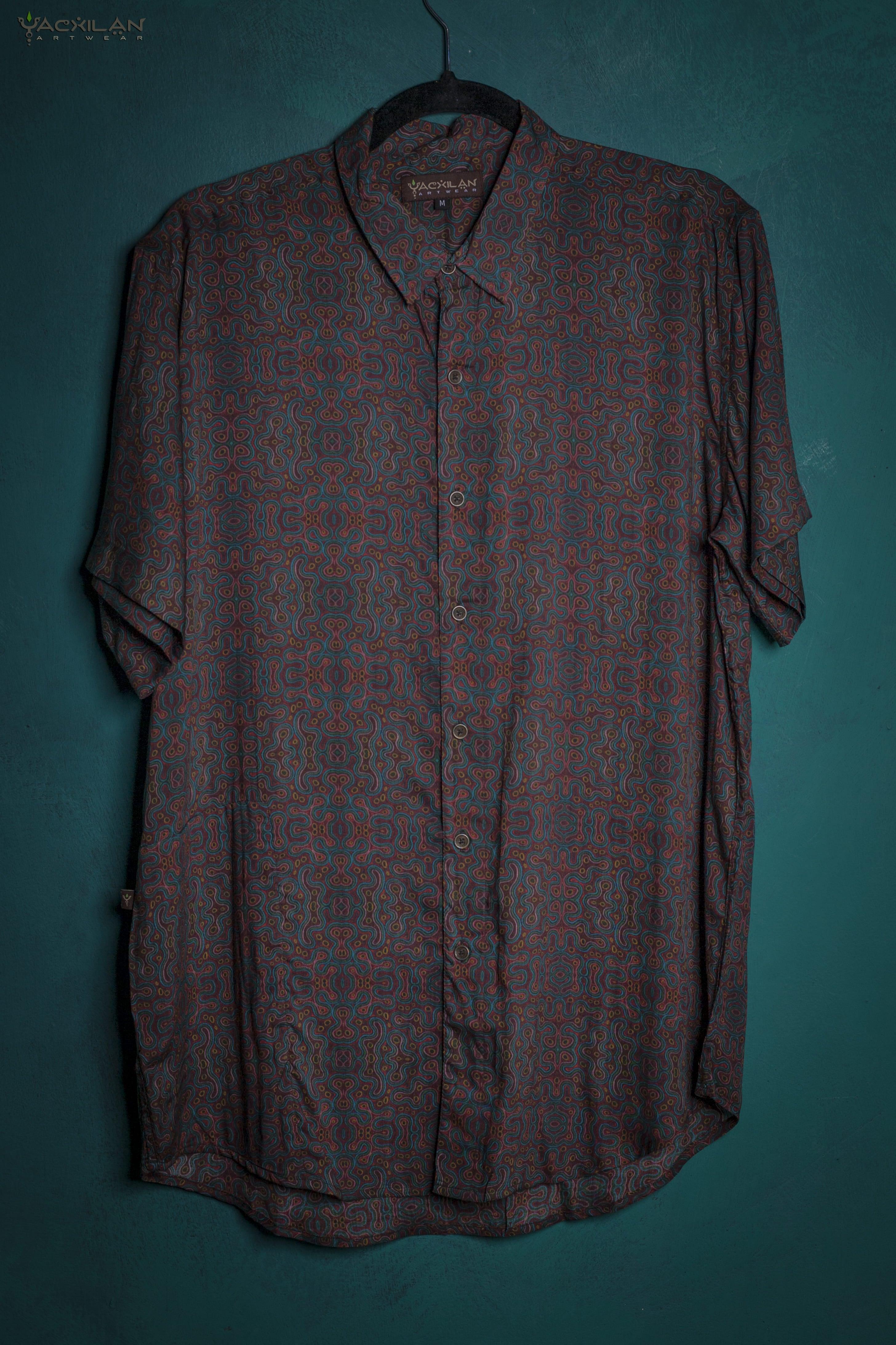 Shirt Men Half Sleeves / Bamboo - Dark OZGANIC - Yacxilan Artwear