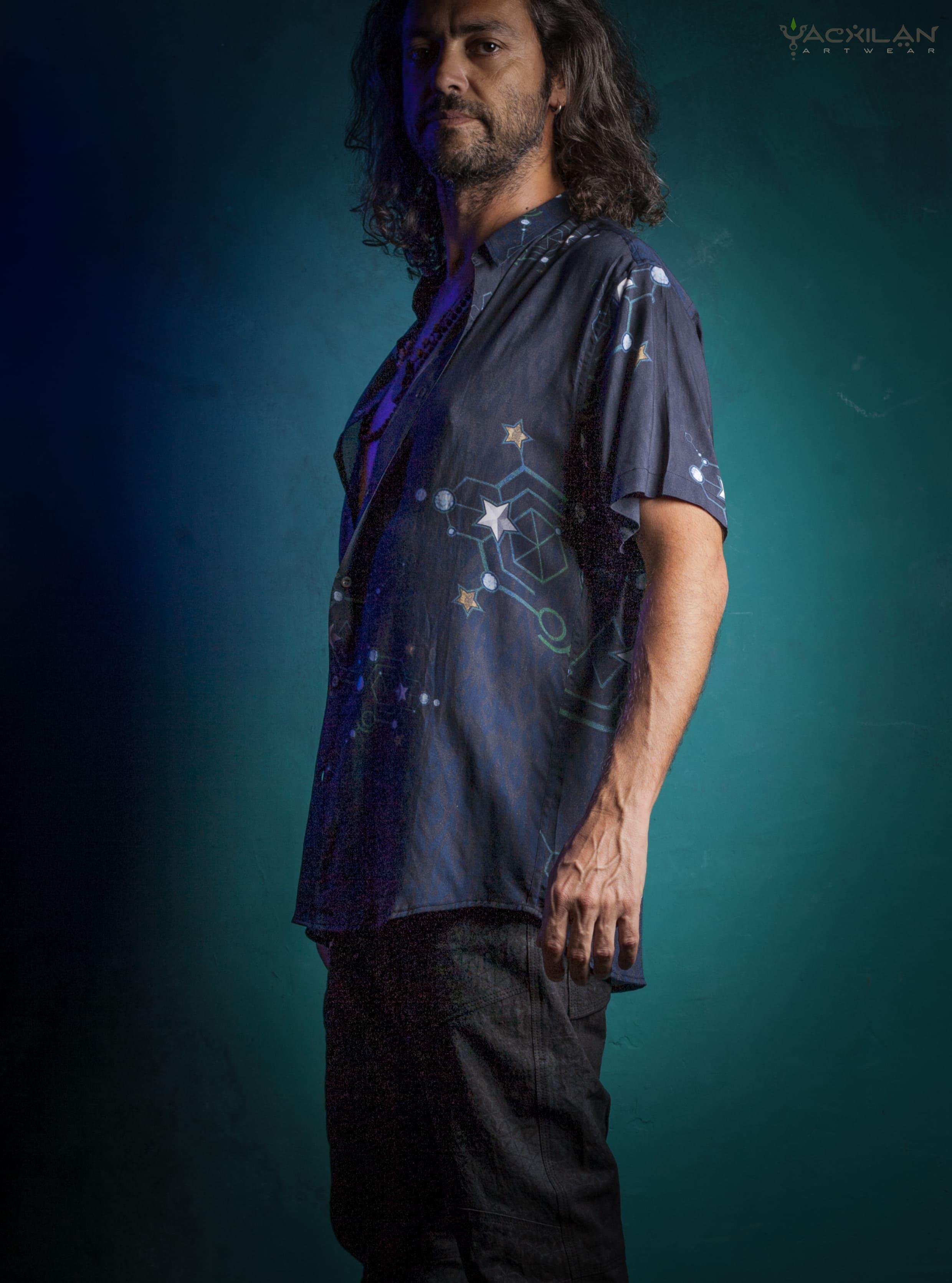 Shirt Men Half Sleeves / Bamboo - ITAKANIGHTS - Yacxilan Artwear