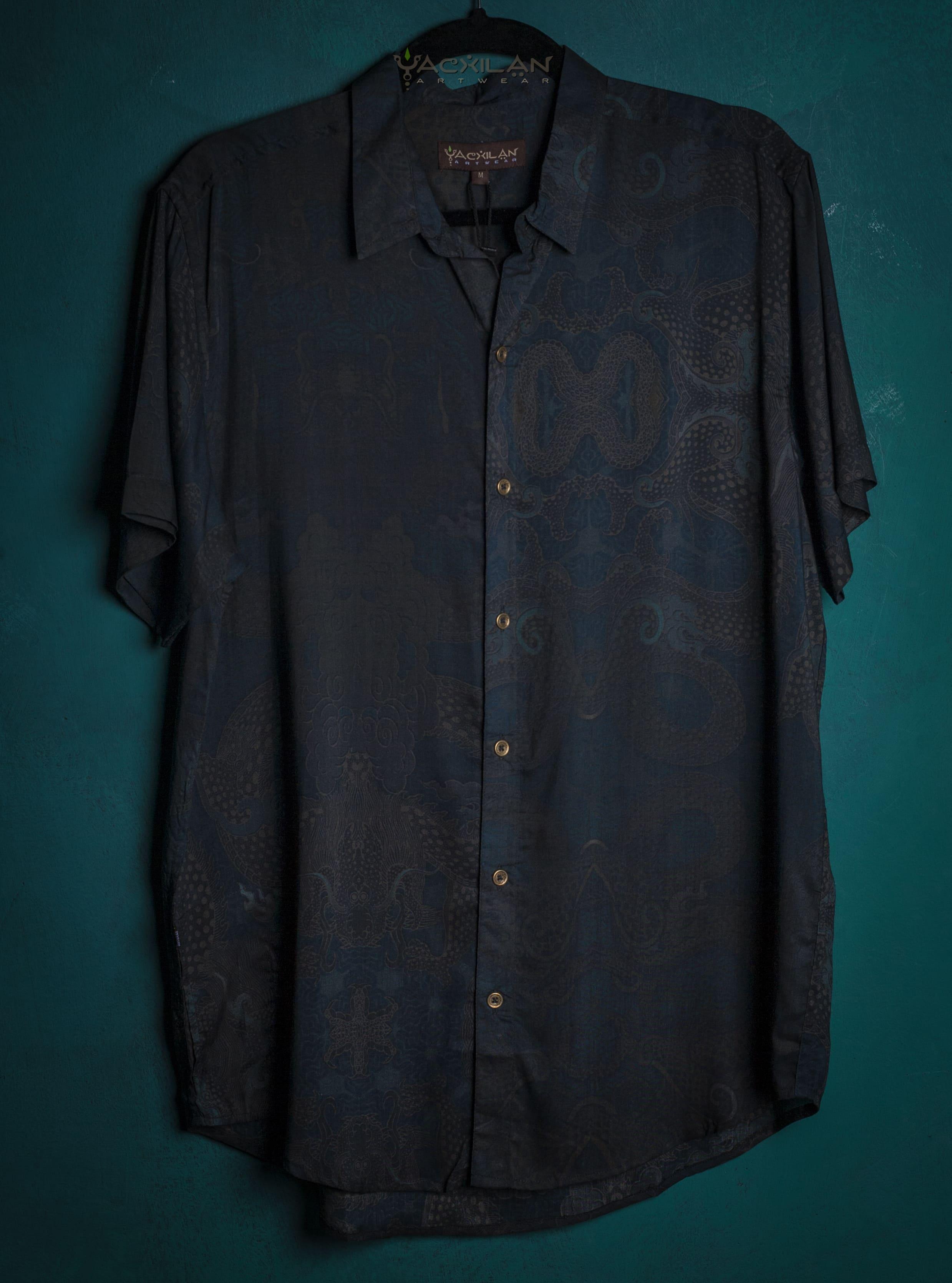 Shirt Men Half Sleeves / Bamboo - DRAGONS - Yacxilan Artwear