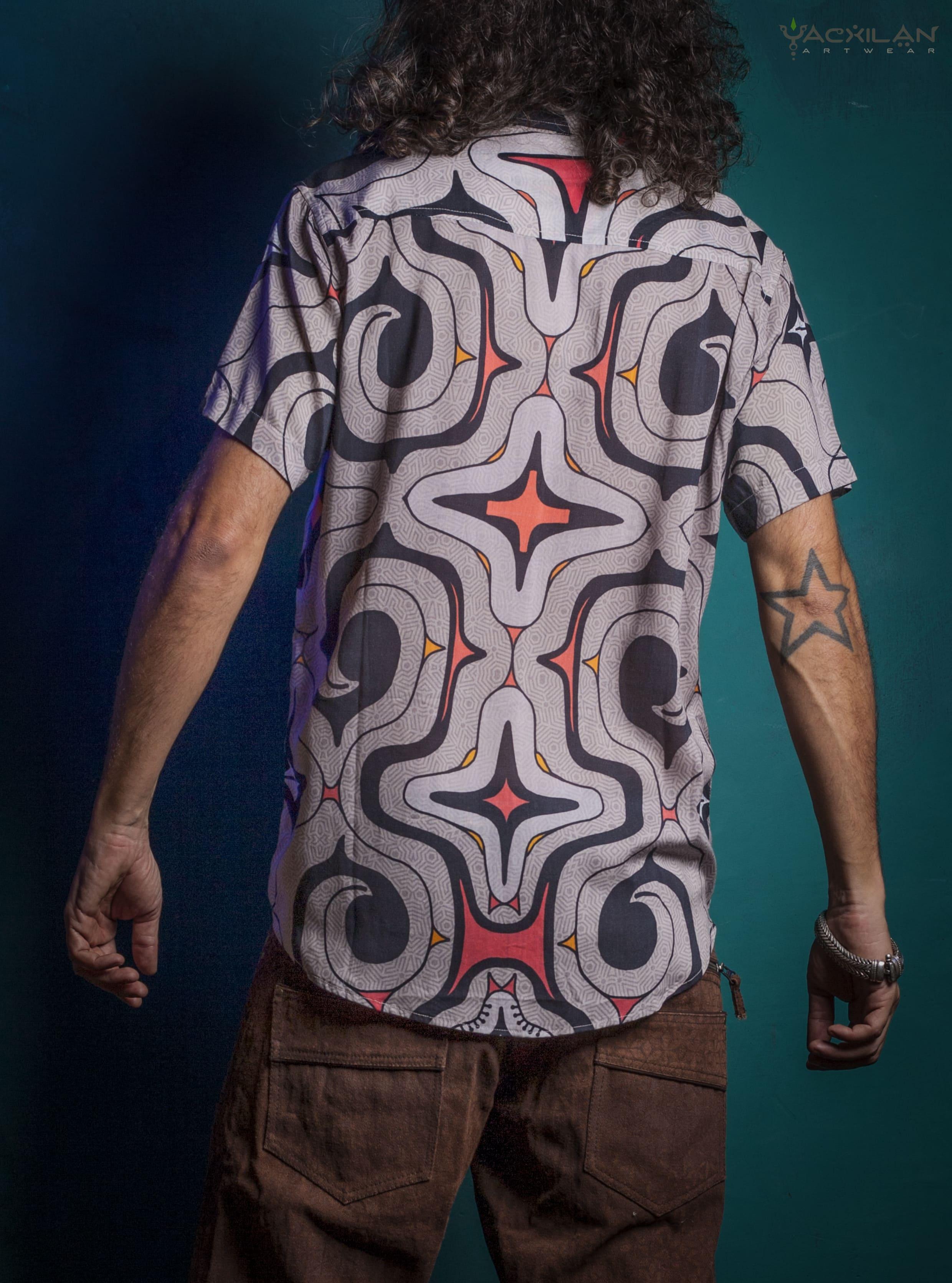 Shirt Men Half Sleeves / Bamboo - MU TRIBE - Yacxilan Artwear