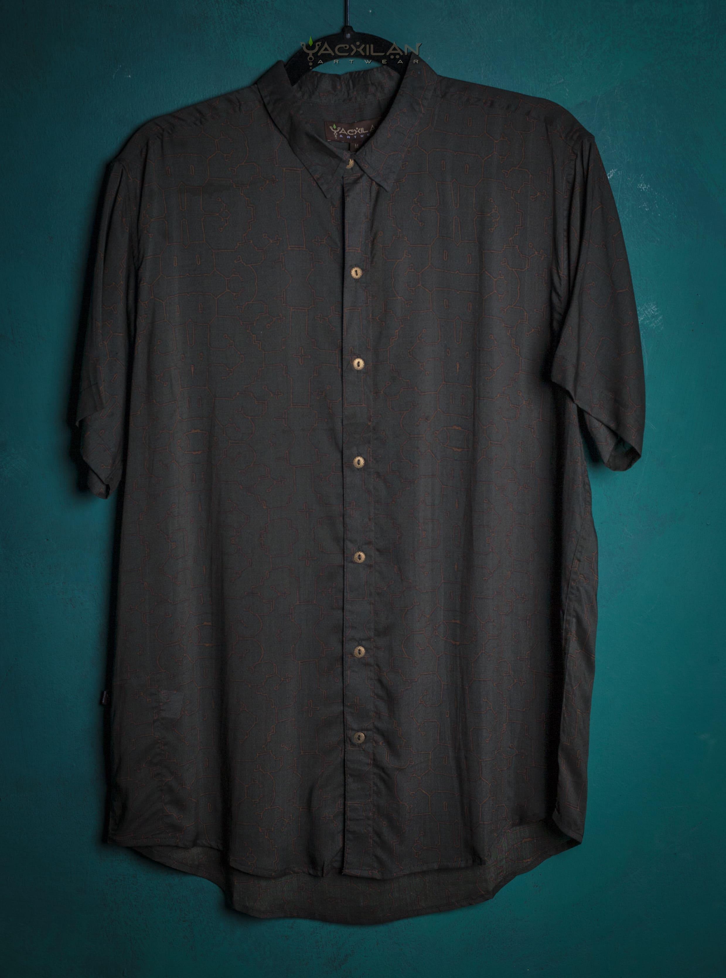 Shirt Men Half Sleeves / Bamboo - SHIPIBO - Yacxilan Artwear