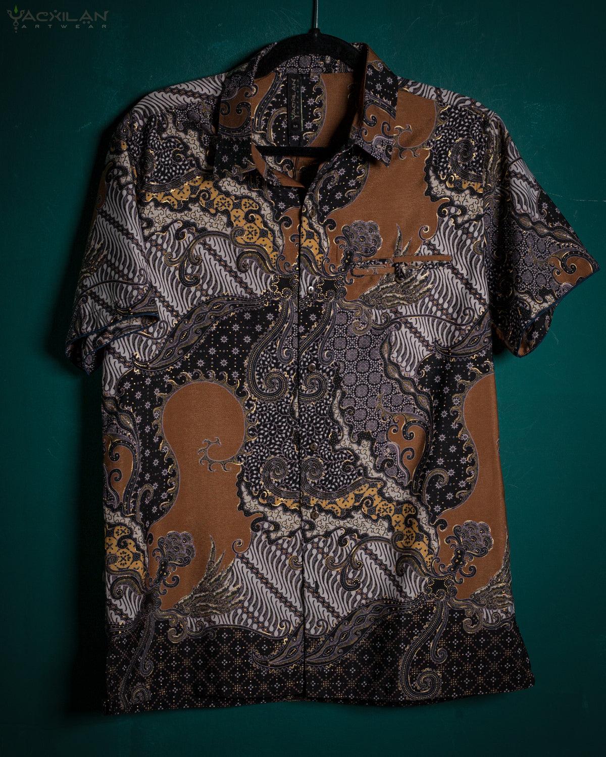 Shirt Men Half Sleeves / Cotton Battik - Thailatte BATIK - Yacxilan Artwear