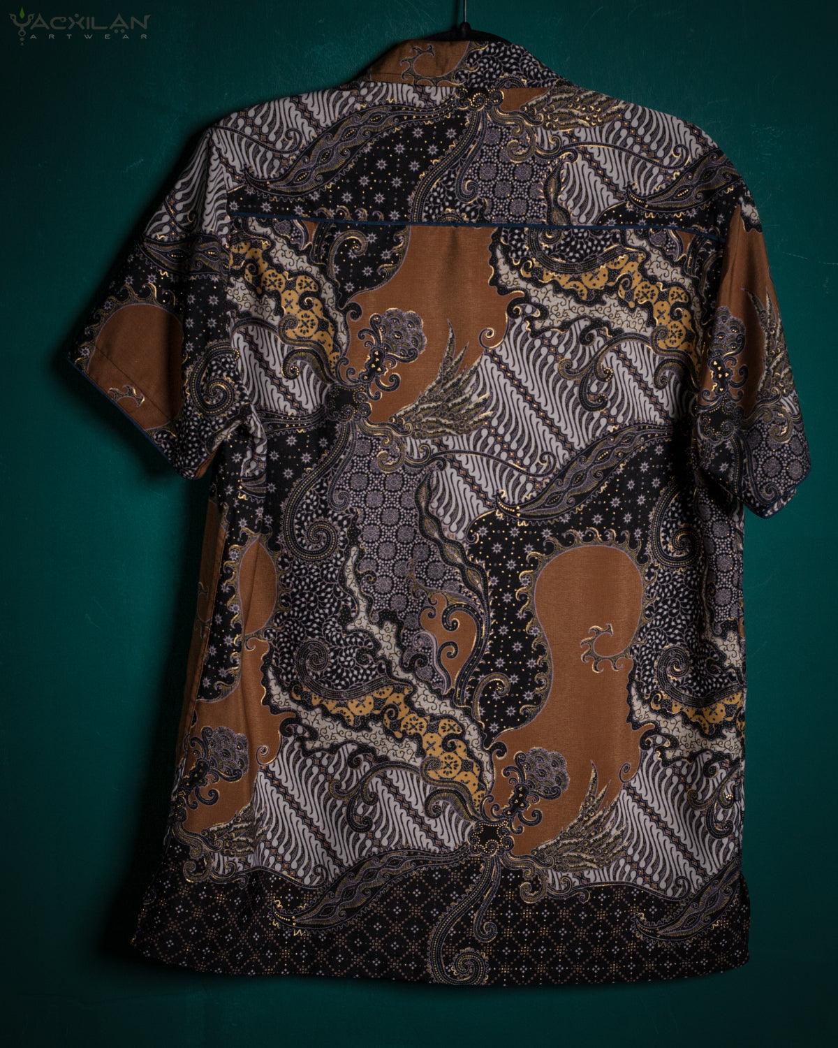 Shirt Men Half Sleeves / Cotton Battik - Thailatte BATIK - Yacxilan Artwear