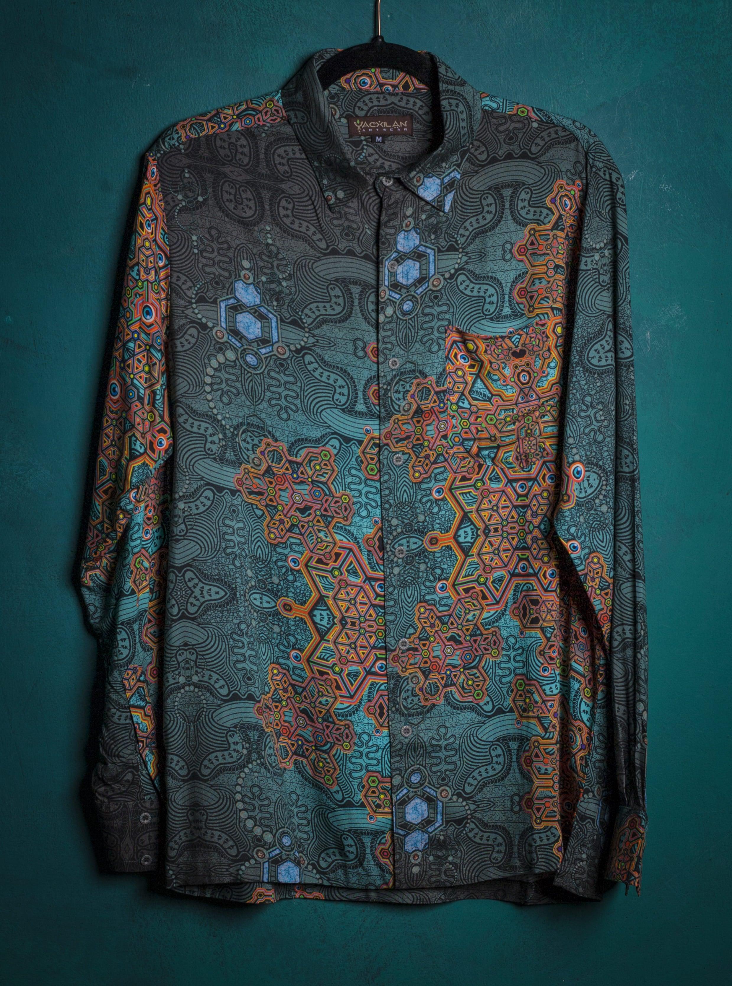 Shirt Men Fullsleeves / Viscose - ATLANTIS - Yacxilan Artwear