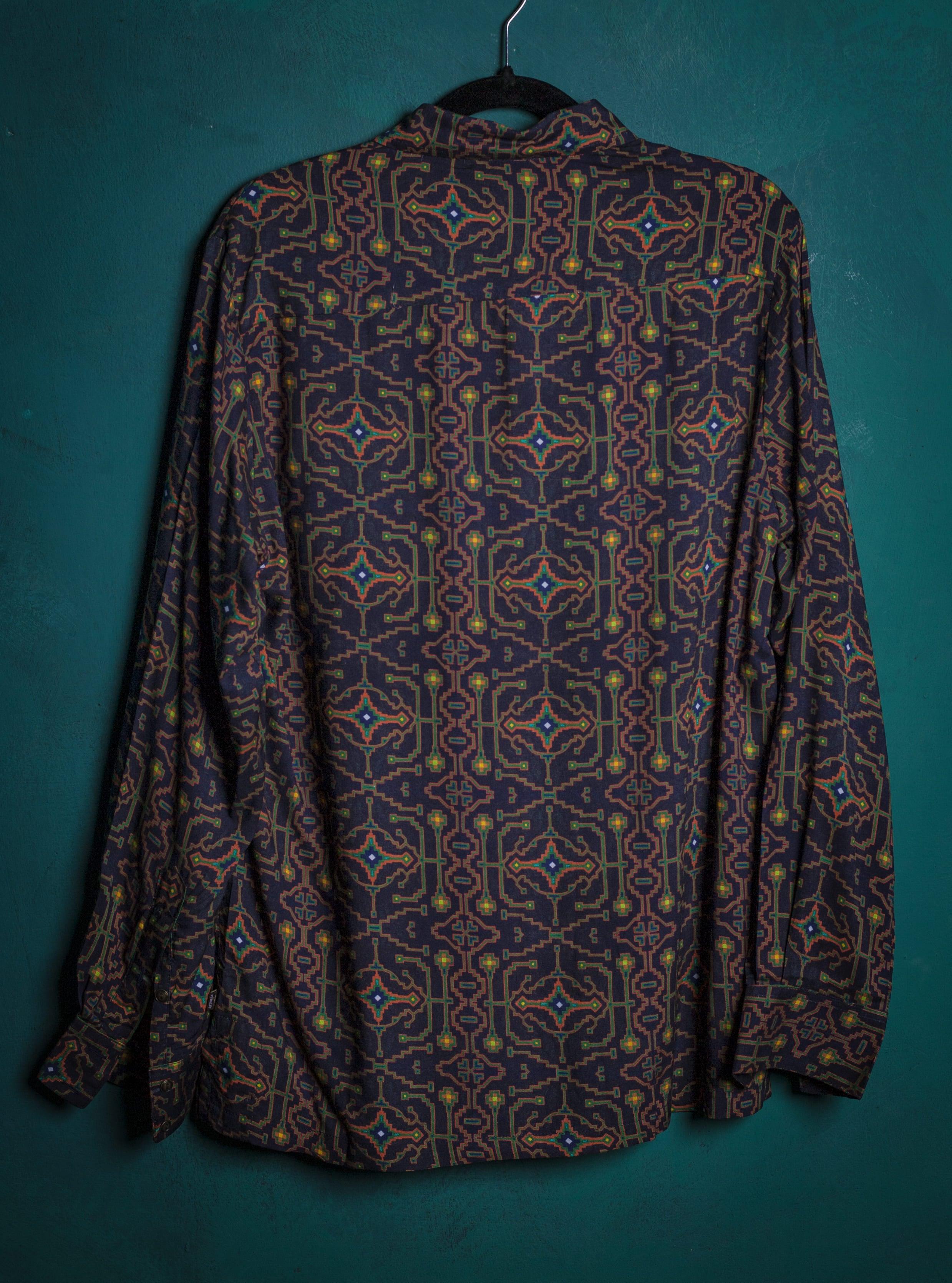 Shirt Men Fullsleeves / Viscose - AYAWASKA - Yacxilan Artwear