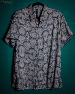 Shirt Men Half Sleeves / Bamboo - LEAVES - Yacxilan Artwear