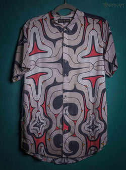 Shirt Men Half Sleeves / Bamboo - MU TRIBE - Yacxilan Artwear