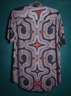 Shirt Men Half Sleeves / Bamboo - MU TRIBE - Yacxilan Artwear