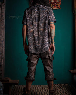 Shirt Men Half Sleeves / Bamboo - DENDE Dark Mix - Yacxilan Artwear