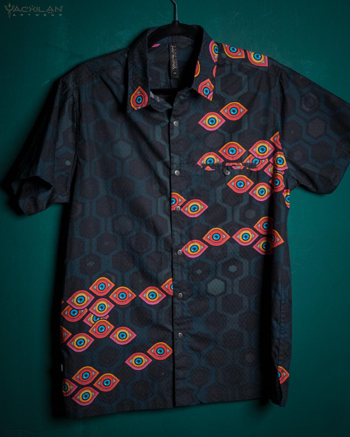 Shirt Men Half Sleeves / Cotton Jacquard Special Edition - SEXTIESEYZES - Yacxilan Artwear