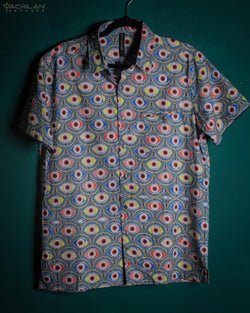 Shirt Men Half Sleeves / Cotton Jacquard Special Edition - ALLEYESONU - Yacxilan Artwear