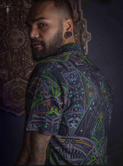 Shirt Men Half Sleeves / Bamboo - POPPYFIELDS - Yacxilan Artwear